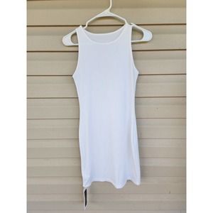NWT Blush Mark White Ribbed Sleeveless Body Con Dress Small‎